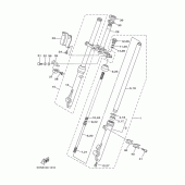 Схема вузла: Вилка передньої осі Yamaha TTR90 TT-R90