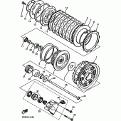 Схема вузла: Зчеплення Yamaha XJR1200