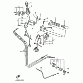 Схема вузла: Руль і Тросики Yamaha YZF750 YZF750