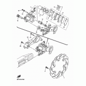 Схема вузла: Задній гальмівний супорт Yamaha WR250 WR250R