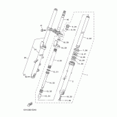 Схема узла: Вилка передней оси Yamaha YBR250