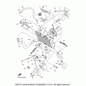 Схема вузла: Радіатор та Патрубок системи охолодження Yamaha FZ6 FZ6R