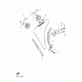 Схема вузла: Розподільний вал та Ланцюг ГРМ Yamaha WR250 WR250F