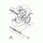 Схема вузла: Задне колесо Yamaha TT-R250 TT-R250