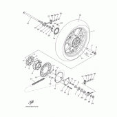 Схема вузла: Заднє колесо Yamaha YZF-R3