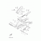 Схема вузла: Задній важіль та підвіска Yamaha MT125 MT-125 (ABS)