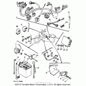 Схема узла: Электрооборудование (1) Yamaha XV250 Route 66