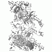 Схема узла: Головка цилиндра Yamaha XV535 Virago