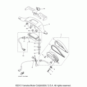 Схема вузла: Задній ліхтар (Стоп-сигнал) Yamaha XV1700 Road Star Midnight