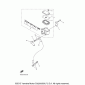Схема узла: Передний тормозной цилиндр Yamaha XVS650 V-Star Classic