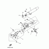 Схема вузла: Вихлопна система Yamaha XVS400 Drag Star