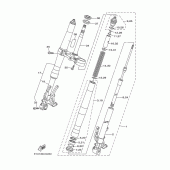 Схема вузла: Вилка передньої осі Yamaha MT01 MT-01