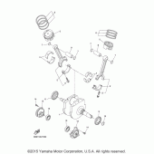 Схема вузла: Колінчастий вал та Поршень Yamaha XVS1300 Stryker