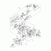 Схема узла: Выхлопная система Yamaha XV1700 Road Star Warrior