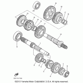 Схема узла: Трансмиссия Yamaha XV535 Virago