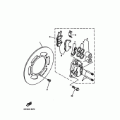 Схема вузла: Переднє гальмо Yamaha TT250R TT-R