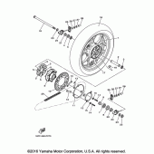 Схема вузла: Заднє колесо Yamaha YZF-R3