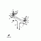 Схема узла: Пульт управления рулевой и Рычаг 2 Yamaha TW200