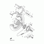Схема вузла: Заднє колесо Yamaha XJR400