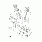 Схема вузла: Колінчастий вал і поршень Yamaha XV1900 Midnight Star