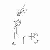 Схема вузла: Пульт керування кермом і важелем Yamaha XVZ1300 Royal Star