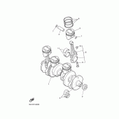 Схема вузла: Vilebrequin та piston Yamaha XJR1300