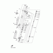 Схема вузла: Вилка передньої осі Yamaha WR400F