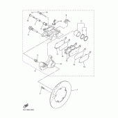 Схема вузла: Задній гальмівний супорт Yamaha YZF-R1 R1