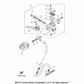 Схема вузла: Передній гальмівний циліндр Yamaha TTR230 TT-R230