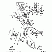 Схема узла: Передний тормозной цилиндр Yamaha TRX850