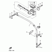 Схема вузла: Передній гальмівний циліндр Yamaha XT500