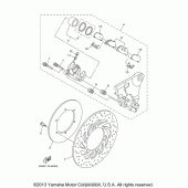 Схема узла: Задний тормозной суппорт Yamaha XV1900 Raider S