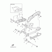 Схема вузла: Задній важіль та підвіска Yamaha TTR90 TT-R90