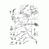 Схема вузла: Електроустаткування 1 Yamaha XT250 Serow