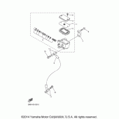 Схема вузла: Передній гальмівний циліндр Yamaha XVS650 V-Star Custom