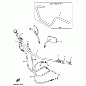 Схема узла: Руль и Тросики Yamaha XV535 Virago