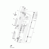 Схема узла: Вилка передней оси Yamaha YZ426F