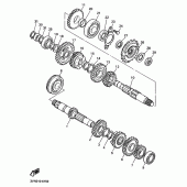 Схема узла: Трансмиссия Yamaha SRX400