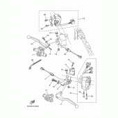 Схема узла: Пульт управления рулевой и Рычаг Yamaha XT250 Serow