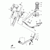Схема узла: Задний тормозной цилиндр Yamaha SRX600