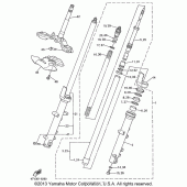 Схема вузла: Вилка передньої осі Yamaha YZF600R Thundercat