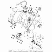 Схема вузла: Паливний бак Yamaha WR500Z