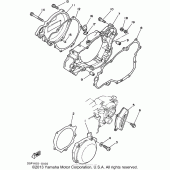 Схема вузла: Кришки картера (1) Yamaha WR250 WR250Z