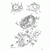 Схема узла: Крышки картера 1 Yamaha XV535 Virago