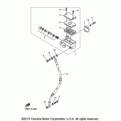 Схема узла: Передний тормозной цилиндр Yamaha XV250 V-Star