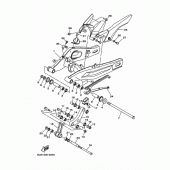 Схема вузла: Задній важіль та підвіска Yamaha MT07/ MTT690 MT-07