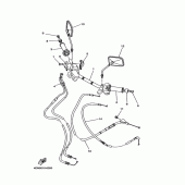 Схема вузла: Дзеркала та тросики 2 (4DN5,6) Yamaha SRV250 Renaissa