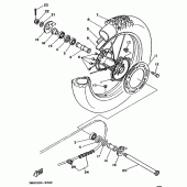 Схема вузла: Заднє колесо Yamaha DT125 DT125R