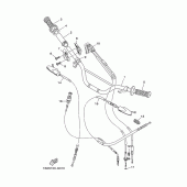 Схема вузла: Кермо та Тросики Yamaha TTR125 TT-R125