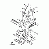 Схема узла: Задний рычаг и Подвеска Yamaha TDM900
